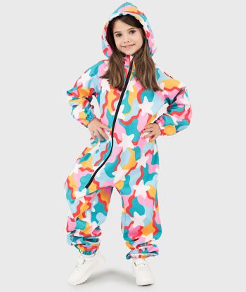 Waterproof Softshell Overall Comfy Vit Stjärna Jumpsuit