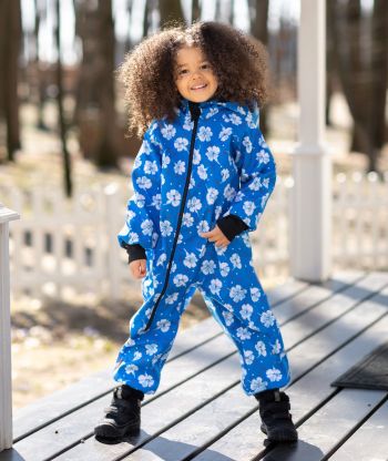 Waterproof Softshell Overall Comfy Carnation Flowers Jumpsuit