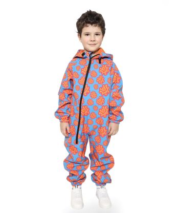 Waterproof Softshell Overall Comfy Bläckfisk Eldblå Jumpsuit