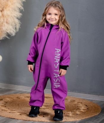 Waterproof Softshell Overall Comfy Royal Purple Jumpsuit